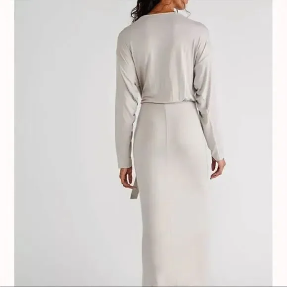 Free People Alyssa Long Sleeve Wrap Dress size L - Picture 2 of 8